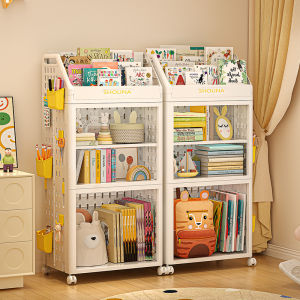 Multi-Layer Book Bag Storage Rack Mobile Cart Home Desk Underutilized Space Organizer Student Book Bag Placement Essential