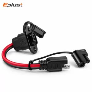 Cáp Nguồn Gắn Bảng Điều Khiển 12-36V SAE Kết Nối Nhanh Đầu Cắm Nam Vào Ổ Cắm 10-18AWG Để Sạc Xe Máy Xe Cắm Trại
