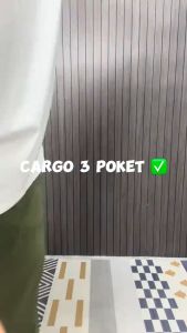 ZEKE B0037 Men Cargo Pants Straight Leg Plain Working Pants Lelaki Gemuk Seluar Panjang