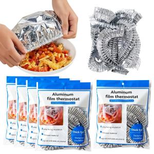 50Pcs Aluminum Foil Food Covers Bowl Cover Heat Insulation And Heat Preservation Food Grade Oven Takeaway Picnic Food Covers