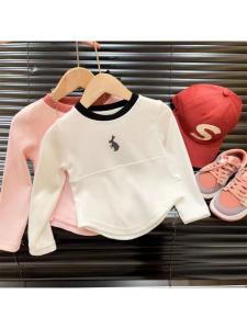 ฤดูใบไม้ผลิ 2024 เสื้อเชิ้ตแขนยาวเด็กผู้หญิงสไตล์ใหม่ หลากหลาย ผ้าฝ้าย เสื้อยืดเวอร์ชั่นเกาหลี อินเทรนด์ เด็ก เสื้อท่อนบน สําหรับทารก