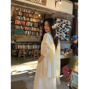 เสื้อเชิ้ตแขนยาวทรงหลวมสบาย ๆ สำหรับผู้หญิง Pusumede คอลเลกชั่นฤดูใบไม้ผลิ 2025 ระบายอากาศได้ดี ความหนาปกติ