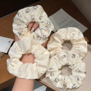 Kitty White Hair Ties Womens Adorable Ball Headbands Soft Hair Accessories Gently Wind through Your Hair Fresh out New Fashion
