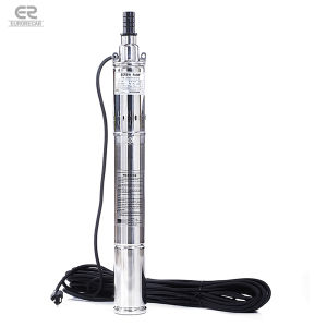 EURORECAR 220V Submersible Pump 3Iinch 1HP Deep Well Pump Pure Copper Motor High Lift Screw Type Water Pump 334ft 13GPM