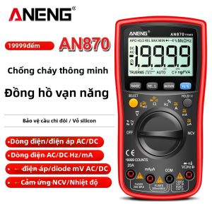 Máy Đo Vạn Năng Kỹ Thuật Số Chuyên Nghiệp ANENG AN870 19999 Số Đo Kiểm Tra Điện Áp Xoay Chiều Dòng Điện Điện Dung Điện Trở Ohm Có Đèn Nền Và Chức Năng Đo Tương Đối