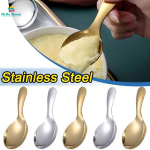 ช้อนสแตนเลสด้ามสั้น304ช้อนไอศกรีมชาช้อนขนมหวานกาแฟเงินทองช้อนเด็กเล็ก
