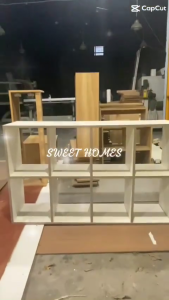 Sweet Homes - Kệ sách tổ ong 8 ô gỗ MDF phủ melamine 17mm thiết kế để sàn lắp ráp tiện lợi