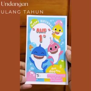 Undangan Ulang Tahun Anak CINNAMONROLL Custom Karakter & Free Foto Design dan Plastik