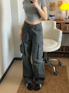 Quần Jeans Công Sở Phong Cách Mỹ Cổ Điển Cho Nữ Quần Dài Ống Thẳng Rộng Ôm Dáng Mùa Xuân 2025 Quần Dài Thường Ngày