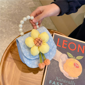 Túi đeo chéo bé gái ví đựng lì xì trẻ em túi đeo vai bé gái hoạ tiết bông hoa xinh xắn