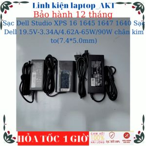 Sạc laptop Dell Studio XPS 16 1645 1647 1640 Sạc Dell 19.5V-3.34A/4.62A-65W/90W chân kim to(7.4*5.0mm)