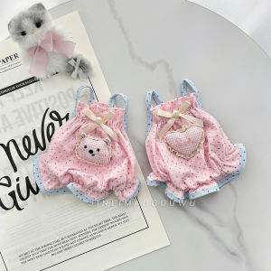 Princess Style Polka Dot Ruffle Skirt Dress for Small Medium Dogs And Cats Pet Clothing Cotton Material Dog Dress