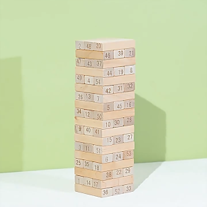 เพลงไม้แท้เรียงซ้อนสูงสำหรับเด็ก48ชิ้น