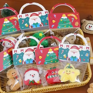 CANAMEK เครื่องประดับตุ๊กตาคริสต์มาสพวงกุญแจรูปดาวซานตาคลอสตุ๊กตาหิมะซานตาคลอสแบบพกพากระเป๋าจี้กระเป๋าเป้สะพายหลังห้อยตกแต่งของขวัญสำหรับเพื่อน