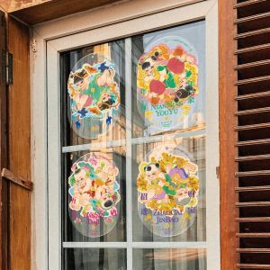 Zhang Qishan 2026 New Year Window Flowers Horse Year Original Moving New Year Static Electricity Glass Stickers Spring Festival Decorations