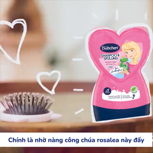 Dầu gội xả 2in1 thuần chay Bubchen  Prinzessin làm sạch nhẹ nhàng giúp tóc bé mềm mại chắc khỏe 230ml