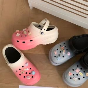 SHO-SUN-8694-2T🧃รองเท้าหัวโต สีทูโทนน่ารัก พร้อมตัวติด รองเท้าสไตล์เกาหลี พื้นนิ่มใส่สบายมาก เสริมส้ม🧃