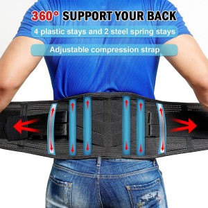 Lumbar Support Back Brace for Back Pain Relief Herniated Disc Sciatica Scoliosis-Breathable Material Design for Men & Women