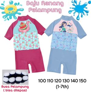 BAJU RENANG PELAMPUNG ANAK PEREMPUAN SWIMWEAR KARAKTER