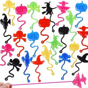 10/20Pcs Halloween Stretchy Sticky Toy Kids Treat Or Trick Gift Pumpkin Ghost Witch Fun Toys Birthday Party Favors