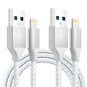 2PCS USB A to Lightning Fast Charging Nylon Braided MFI Certified Data Cable 480Mbps Compatible for iPhone14 13 12 11 Pro