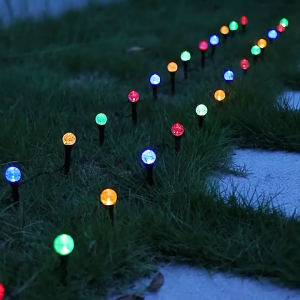 Arrow Solar Lawn String Light 10/20Led Garden Bubbles Crystal Ball Fairy Lights Outdoor Waterproof Christmas Lights String Light for Outdoor Garden Patios Trail Lighting Decoration