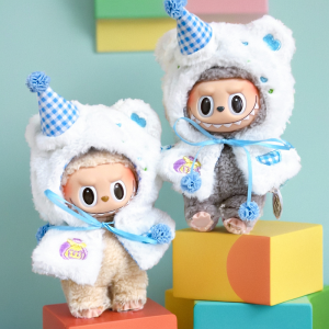 Modern Minimalist Cotton Doll Clothes 10cm Doll Shirt Shawl Coat Labubu Wearable Changeable Accessories Plush Toy Doll Clothes