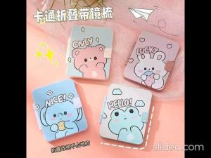 Creative Portable Pocket Mirror For Makeup/Travel Mirror/Foldable Mirror With Comb