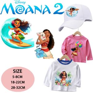 Christmas gifts Disney Moana 2  Iron on Patches Washable Heat Thermal Transfer Stickers Anime Cartoon Derivative Peripherals Party Decor Gifts