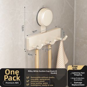 FAJIENUO | Suction Cup No-Drill Strong Load Bearing Hook Rack