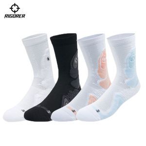 RIGORER Mens Basketball Socks Professional Towel Bottom Non-slip Octopus Athletic Socks  High Cut Breathable Sports Elite Socks
