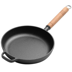 [VICKING6]Small Cast Iron Frying Pan 28cm Nonstick Skillet for Breakfast and Stir-Fry Durable and Easy to Use Black Coating