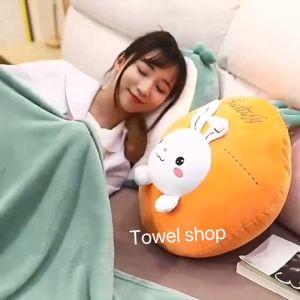 หมอนตุ๊กตา พร้อมผ้าห่ม หมอนซุกมือ ลายน่ารัก หมอน ผ้าห่ม ซื้อเป็นของขวัญ พร้อมส่ง