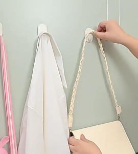 5 Pcs-Free Hooks Multifunctional Bathroom Door And Kitchen Strong Adhesive Stainless Steel Nail-Free Glue Hooks