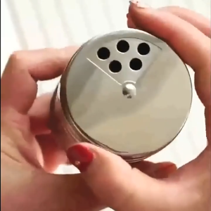 มัลติฟังก์ชั่น ขวดผงพริกไทยสแตนเลส เครื่องปรุงต่าง ๆ ฝาปรับช่องโรยเครื่องปรุงได้ 3 ระดับ G3548