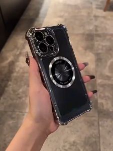 ✨ถูกที่สุด✨เคสไอโฟน16 เคสโทรศัพท์ชาร์จไร้สาย Magsafe สุดหรูสำหรับ iPhone 16 15 11 12 13 14 Pro Max Plus สำหรับบัมเปอร์ชุบด้วยไฟฟ้าสถิต