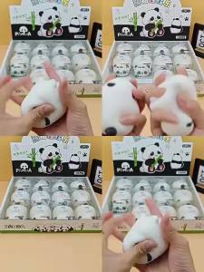 Schylling | Cute Soft Panda Squeeze Toy stress ball For Pressure Reduction Cartoon Stretchy Desk Toys Reusable Stress Ball Birthday Gifts