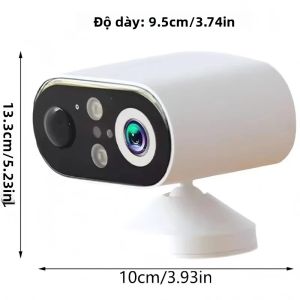 Camera An Ninh Nhà Thông Minh Năng Lượng Mặt Trời 4G Với Âm Thanh Hai Chiều Thẻ Nhớ SD & Lưu Trữ Đám Mây Cảm Biến Hồng Ngoại Camera IP Dạng Vòm Trong Nhà