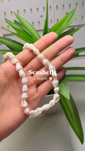 Real White Shell Trendy Choker Necklace Handmade Summer Vacation Fashion