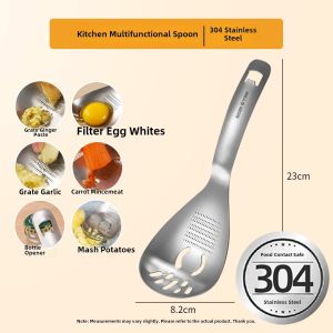 Stainless Steel 316 Potato Masher Garlic Mashed Potato Tool Baby Food Puree Maker Handheld Kitchen Gadget for Cooking