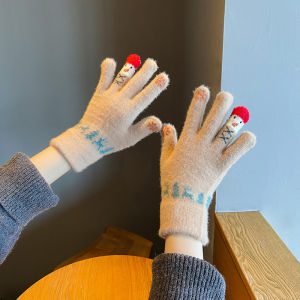 XIANGCAI | Cute Snowman Touchscreen Warm Wool Gloves