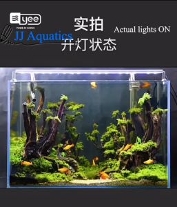 YEE Aquarium Light LED Blue White Fish Tank Light Extensible Stainless Steel Waterproof Clip Fish Tank