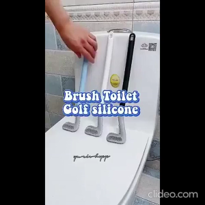 Sikat Golf Silikon Sikat WC Toilet Lengkung Fleksibel Golf Brush