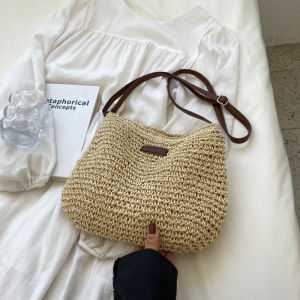 Straw Bag Shoulder Bag K-style Fashion Woven Bag 2023 New Arrival Trendy Ins Temperament Leisure Womens Bag Beach Bag