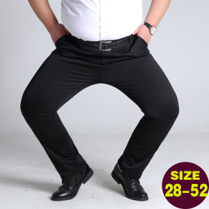 Plus Size Mens Formal Big Size Oversize Flexible Trousers Male Casual Elastic Business Casual Long Pants