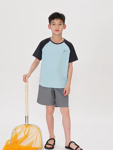 Little Sponge Short-sleeve Raglan T-shirt — Lightweight moisture-wicking breathable