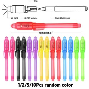 Invisible Ink Pen Secret Pens with UV Light Spy Pen for Kids Party Favors Magic Marker Pens Ideal for Writing Secret Message