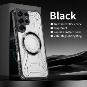For Magsafe Magnetic Case for Samsung Galaxy S26 Ultra S25 S24 S23 S22 Plus Ultra FE Cover Shockproof Anti-slip Soft Clear Shell