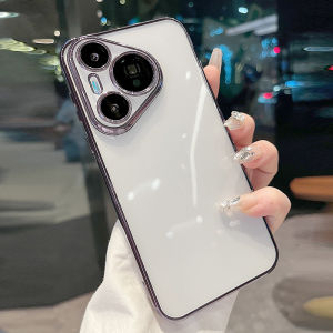 เคสโทรศัพท์ซิลิโคนบางเฉียบสำหรับ Huawei Pura70 pro ดีไซน์โปร่งใสป้องกันการตกหล่นพร้อมฟิล์มกระจกสำหรับผู้ชายและผู้หญิง
