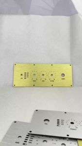 Mặt control Control loa Inox alu kích thước 200x80mm vàng bạc cực đẹp chế loa